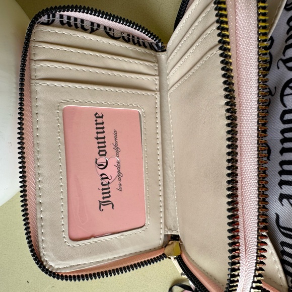 NWT Juicy Couture Blush Girls Just Wanna Have Fun Double Zip Around Wallet - Picture 4 of 6